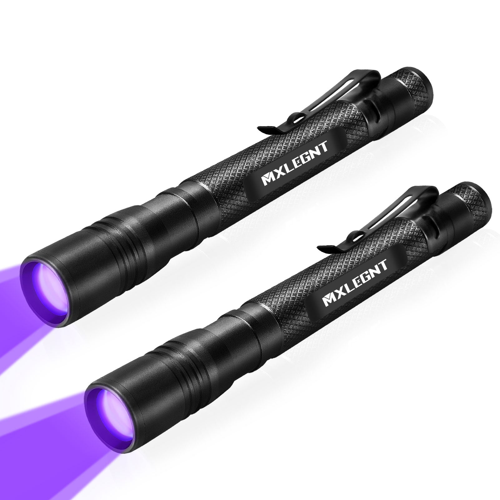 UV Black Light Flashlight: 2 Pack 395nm Torch Pen Inspection Lamp for Pet Urine Detection - Ideal for Dog Cat Urine Pet Stains, Bed Bug on Carpet/Rugs/Floor [Energy Class G]