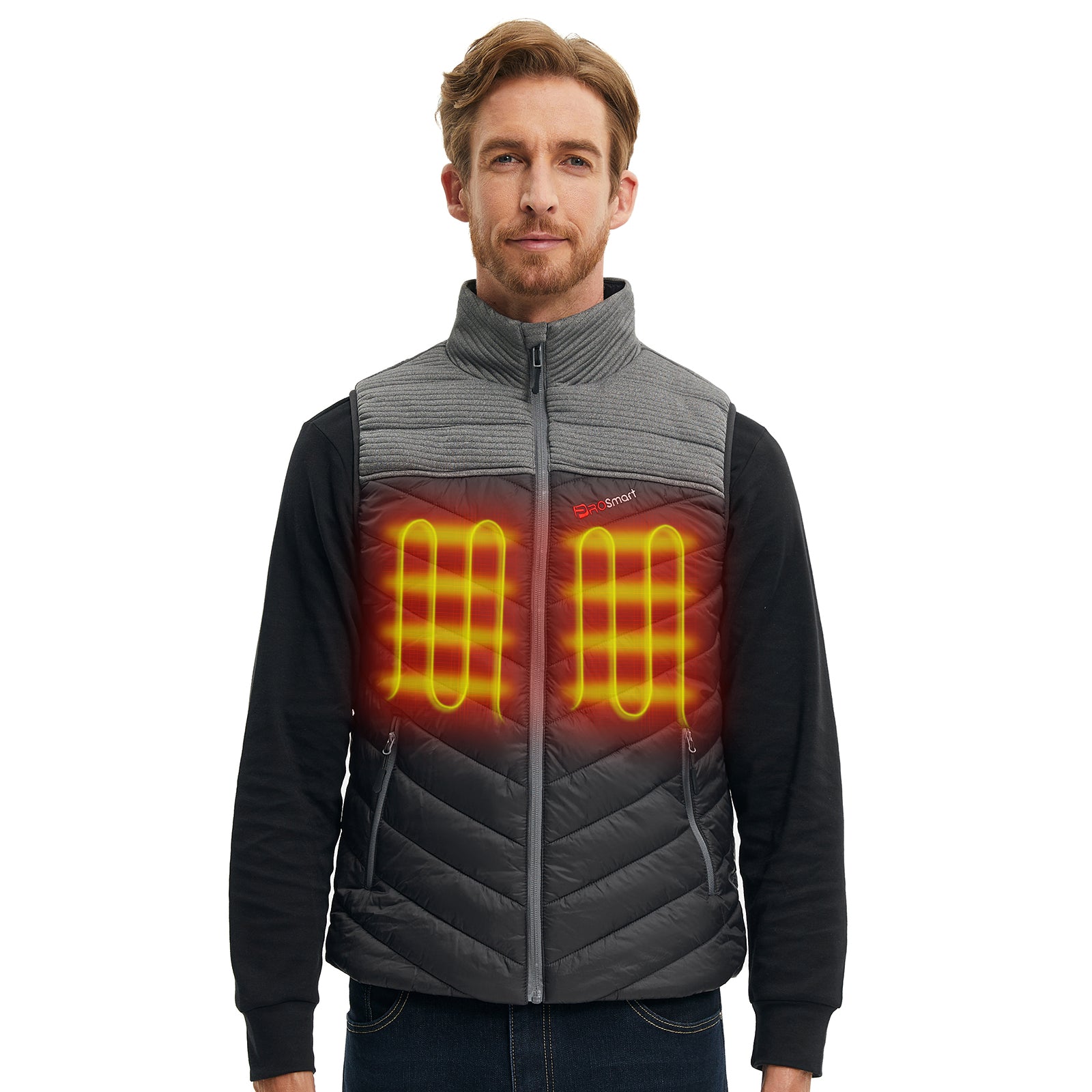 Men's Heated Gilet Heated Vest Lightweight Slim Fit Rechargeable