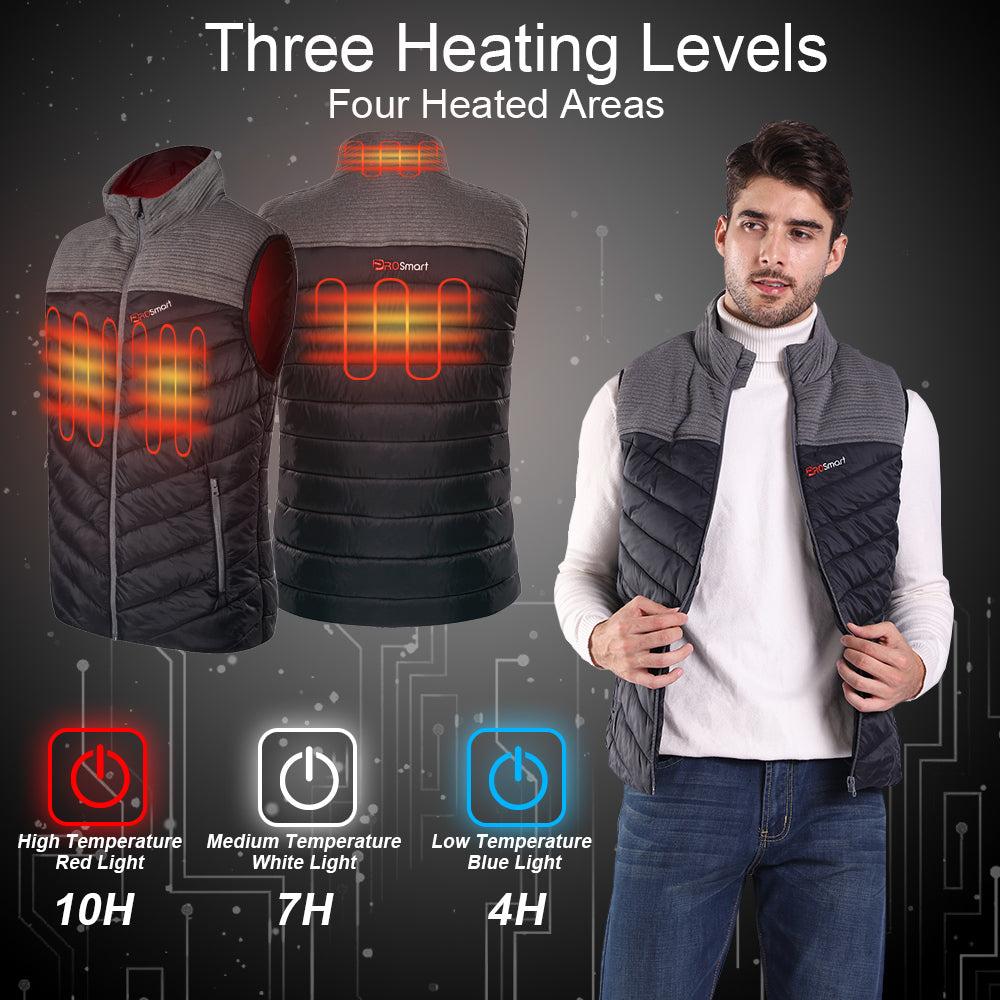 Men's Heated Gilet Heated Vest Lightweight Slim Fit Rechargeable